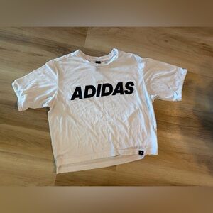 Adidas Classic White Tee with Black Accent